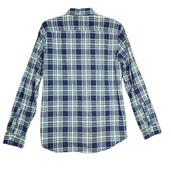 American Eagle Outfitters Mens Athletic Fit Plaid Button Down Shirt Medium Blue - Picture 2 of 6